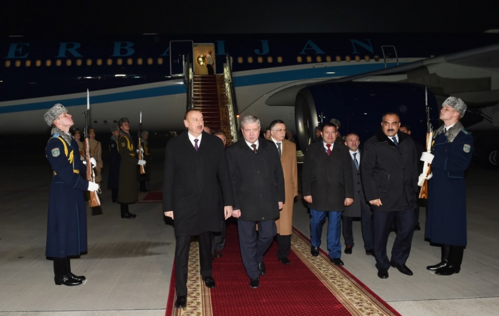 Azərbaycan Prezidenti İlham Əliyev Belarusa rəsmi səfərə gəlib