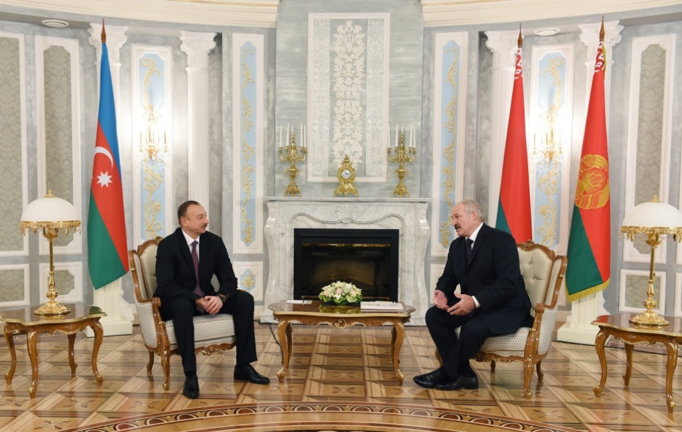 Azərbaycan Prezidenti İlham Əliyevin və Belarus Prezidenti Aleksandr Lukaşenkonun təkbətək görüşü olub