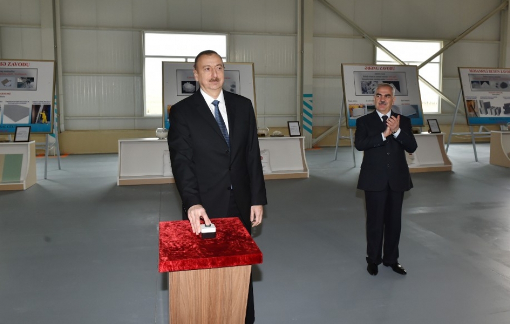 President Ilham Aliyev attended the opening of Nakhchivan Industrial Complex