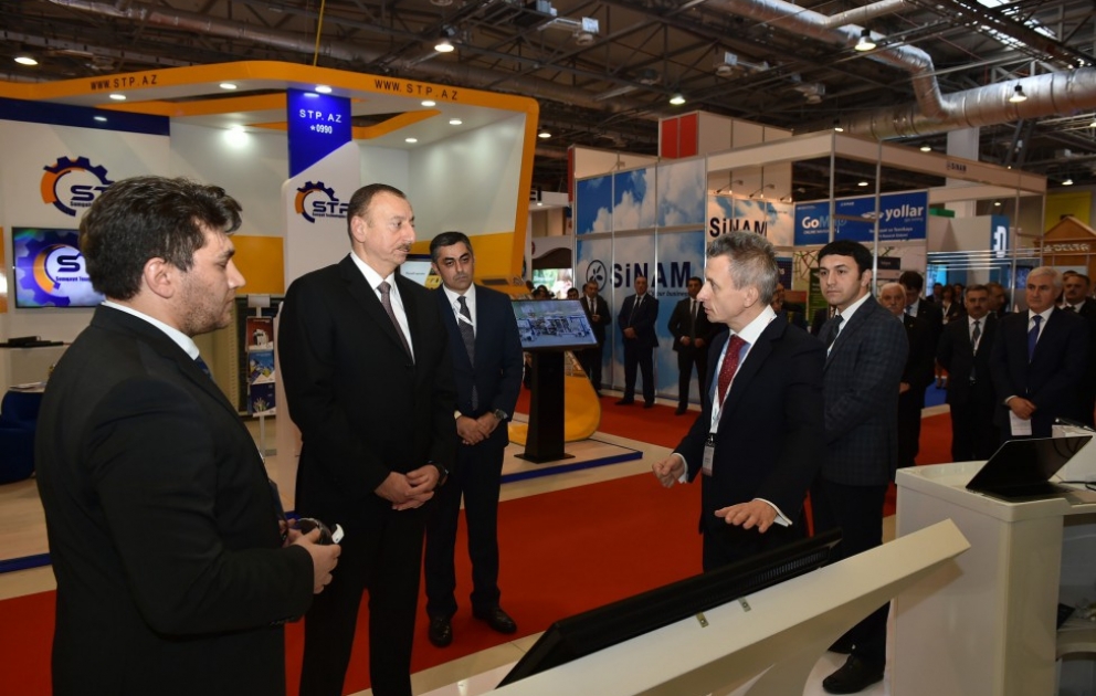 President Ilham Aliyev visited Bakutel 2015 exhibition