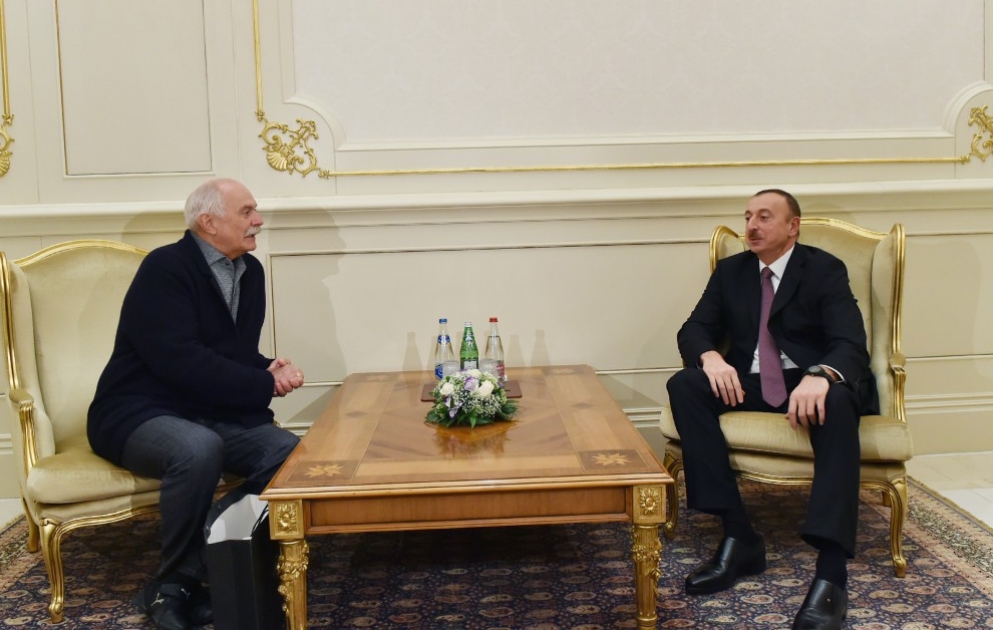 Azərbaycan Prezidenti İlham Əliyev Rusiya Kinematoqrafçılar İttifaqının sədrini qəbul edib