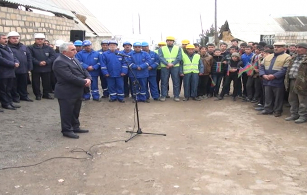 Şəkinin ucqar kəndinə təbii qaz verilib
