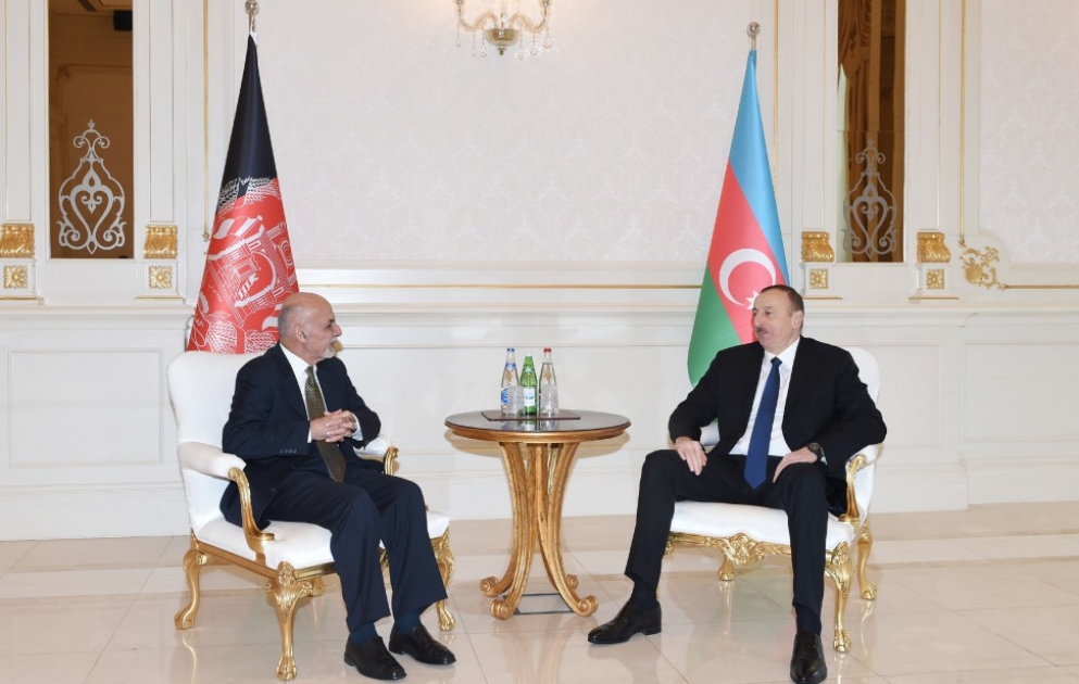 Azerbaijani and Afghan presidents held a one-on-one meeting