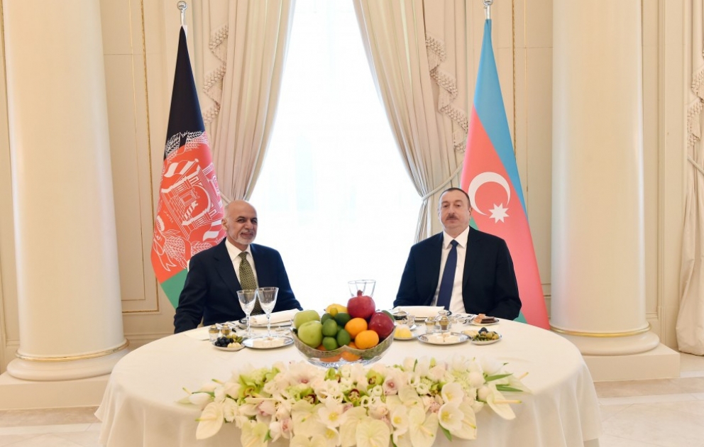 President Ilham Aliyev hosted official dinner reception in honor of Afghan President Mohammad Ashraf Ghani