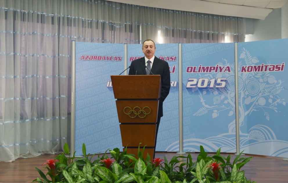 President Ilham Aliyev attended a ceremony dedicated to sport results of 2015