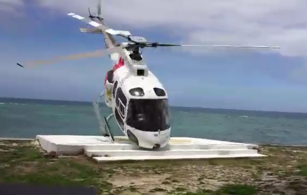 Fici adalarında helikopterin qəzaya düşməsi anı videoya çəkilib