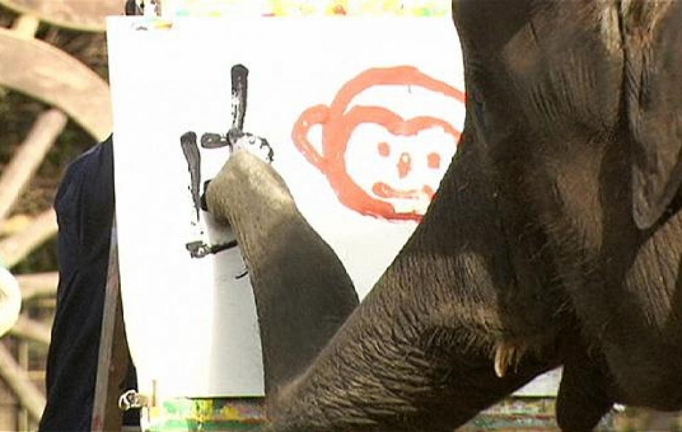 Elephants flourish in handwriting display