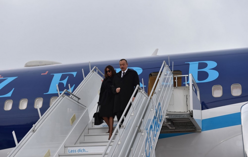 President Ilham Aliyev arrived in Switzerland on a working visit