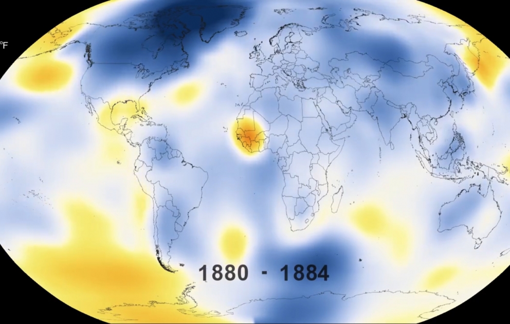 NASA представил диаграмму глобального потепления Земли: 1880-2015