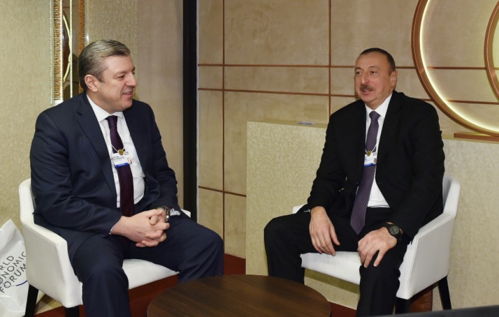 Azərbaycan Prezidenti İlham Əliyev Gürcüstanın Baş naziri ilə görüşüb