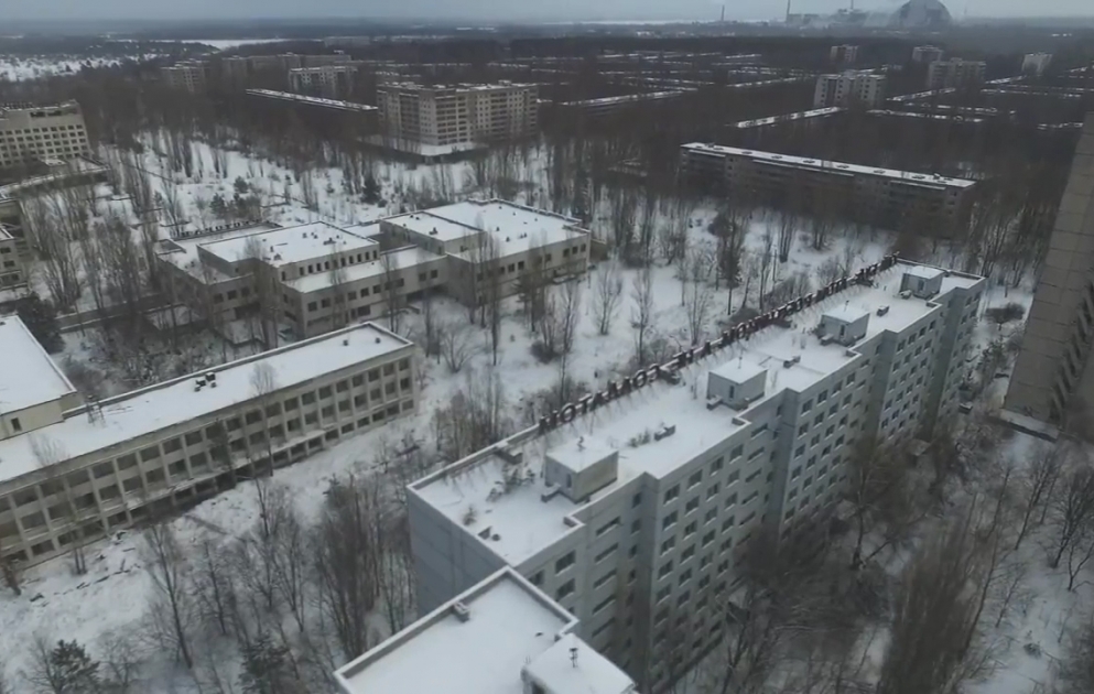 Çernobıl: insansız Pripyat şəhəri - havadan çəkiliş