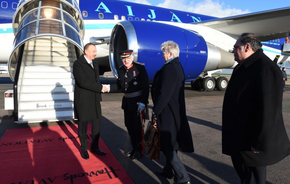 Le président Ilham Aliyev entame une visite en Grande-Bretagne