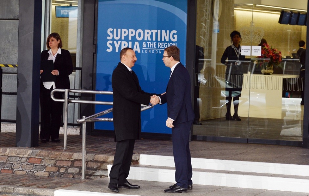 President Ilham Aliyev attends "Supporting Syria and the Region Conference" in London