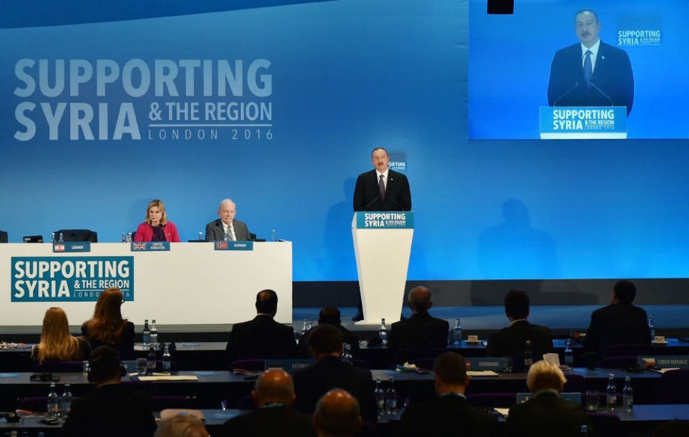 Aserbaidschans Präsident Ilham Aliyev nahm in London an Konferenz „Unterstützung für Syrien und Region" teil