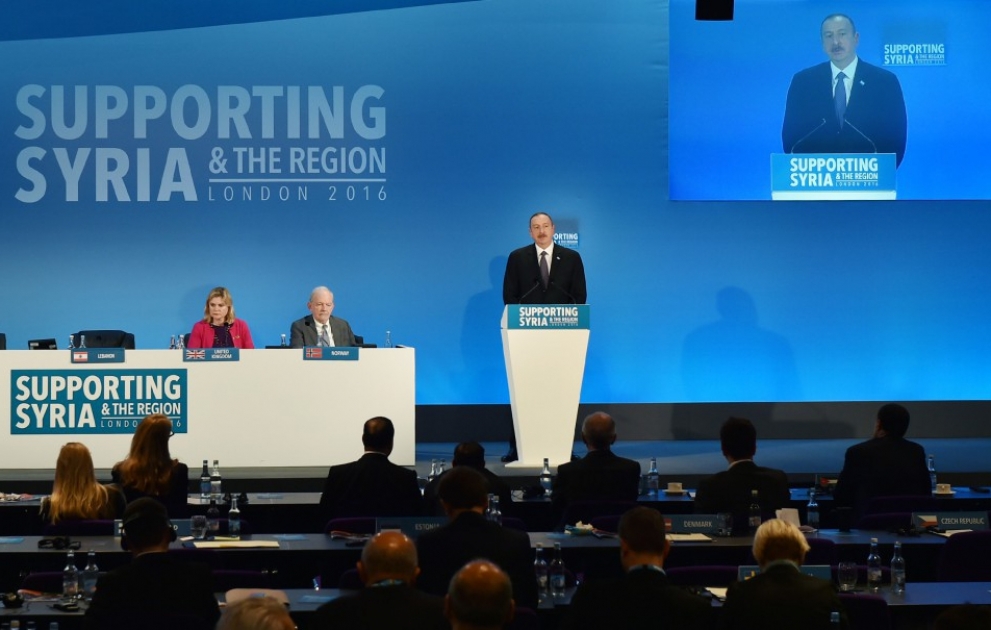 Le président Ilham Aliyev prend part à la Conférence de soutien à la Syrie et à la région