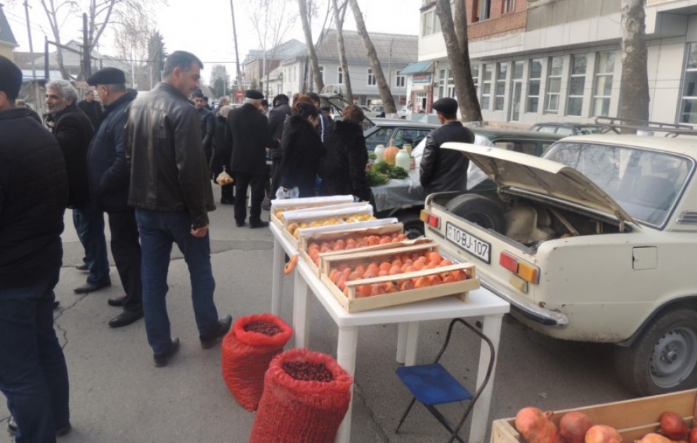 Göyçayda kənd təsərrüfatı məhsularının yarmarkası təşkil edilib