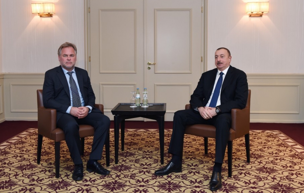 Präsident von Aserbaidschan Ilham Aliyev trifft in München mit Geschäftsführer von “Kaspersky Lab” zusammen