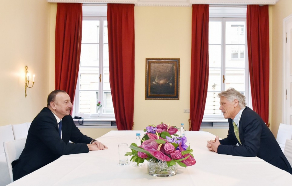 Entretien du président azerbaïdjanais Ilham Aliyev avec le gérant associé de la société Goetzpartners