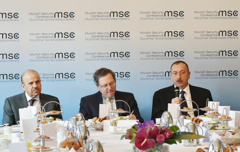 President Ilham Aliyev attended Energy Security Roundtable as part of Munich Security Conference