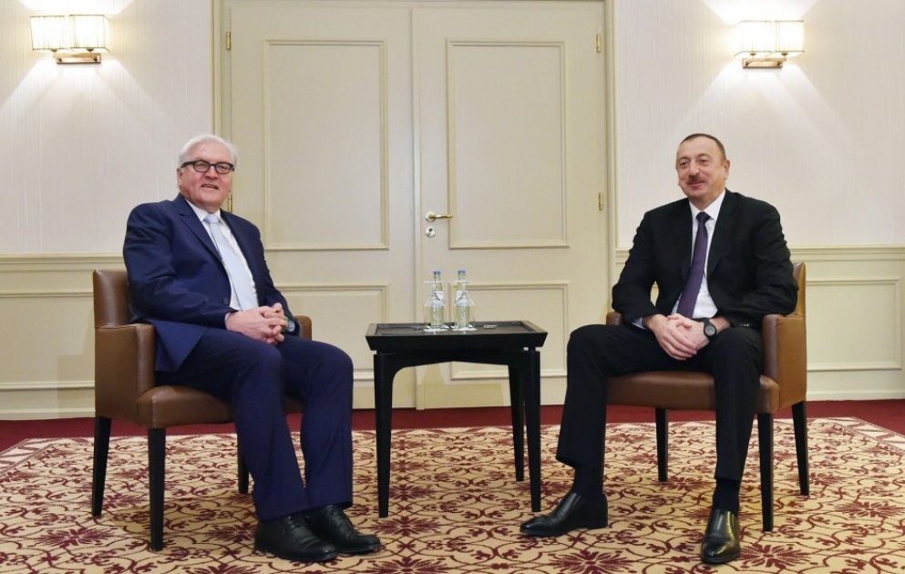 Azərbaycan Prezidenti İlham Əliyev Almaniyanın xarici işlər naziri ilə görüşüb