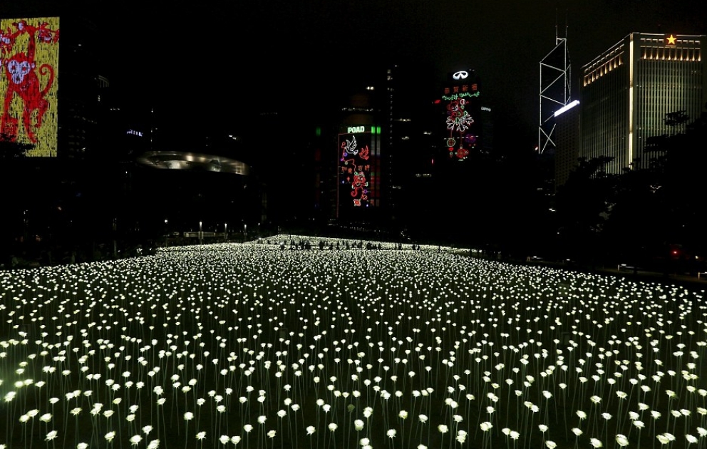 Lichtermeer in Hongkong