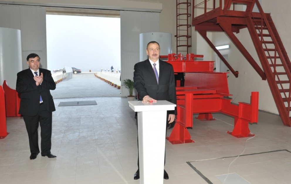 Prezident İlham Əliyev Tovuzçay su anbarının açılışını edib
