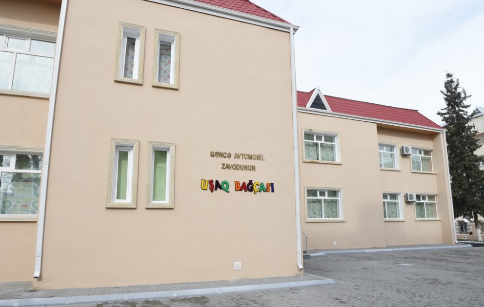 Gəncədə 240 yerlik körpələr evi-uşaq bağçasında əsaslı təmirdən sonra yaradılan şəraitlə tanışlıq