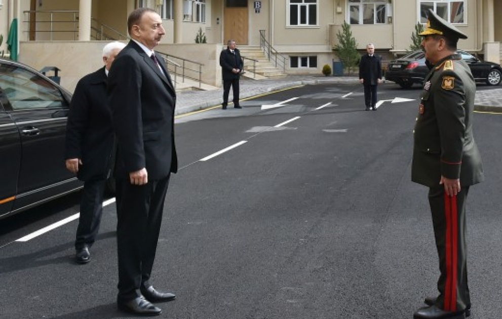 Gəncədə hərbi qulluqçular üçün inşa edilən şəhərciyin açılışı olub