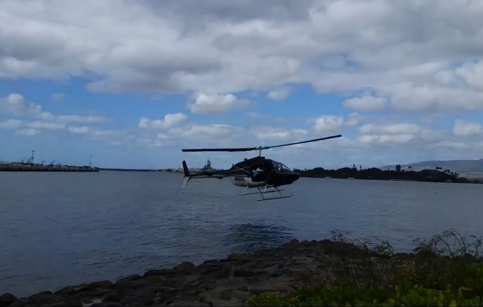Helikopterin suya düşməsinin görüntüləri yayılıb