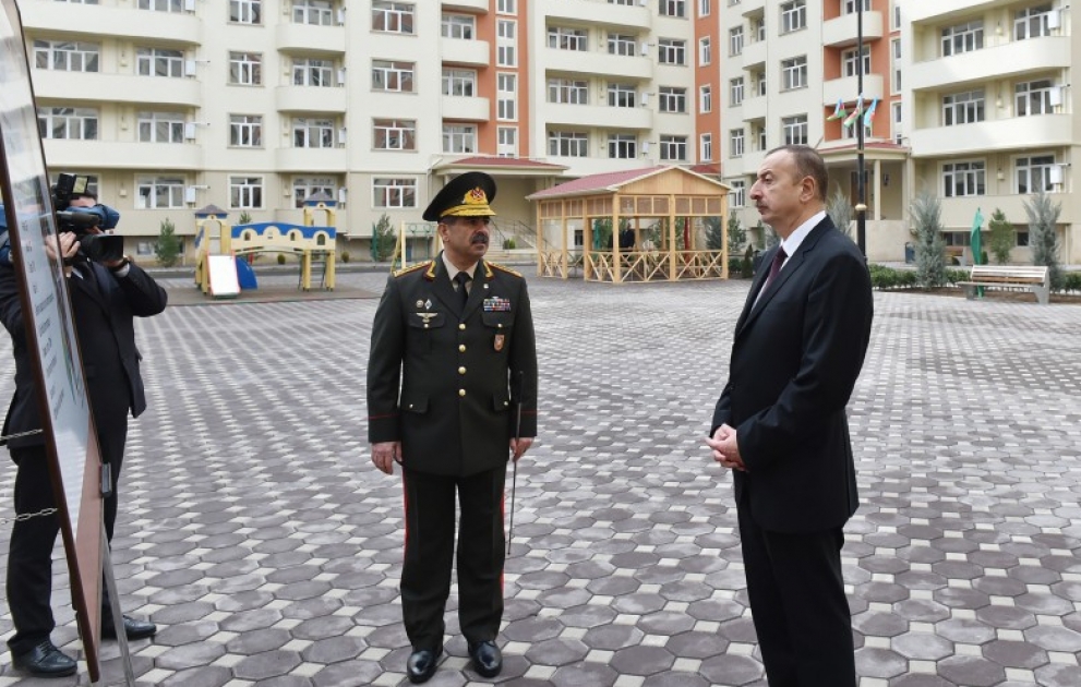 В Гяндже состоялось открытие городка, построенного для военнослужащих