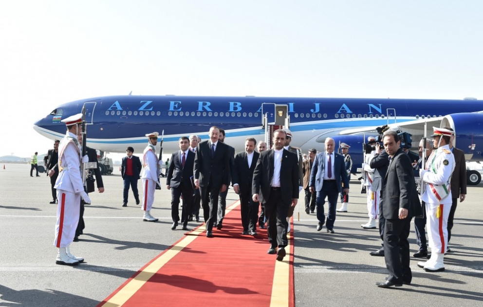 Azərbaycan Prezidenti İlham Əliyev İrana rəsmi səfərə gəlib