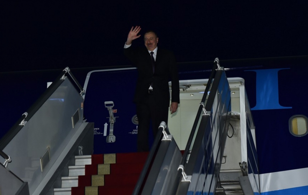 Präsident Ilham Aliyev beendet seinen Staatsbesuch im Nachbarland Iran