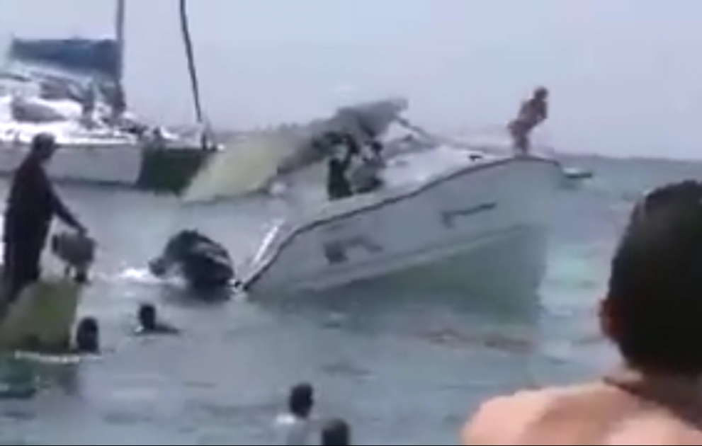 Bahalı qayıq göz qırpımında suya qərq oldu