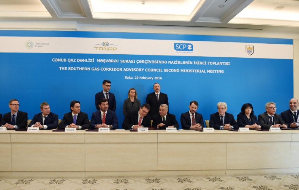 Joint Declaration of the second Ministerial Meeting of Southern Gas Corridor Advisory Council signed