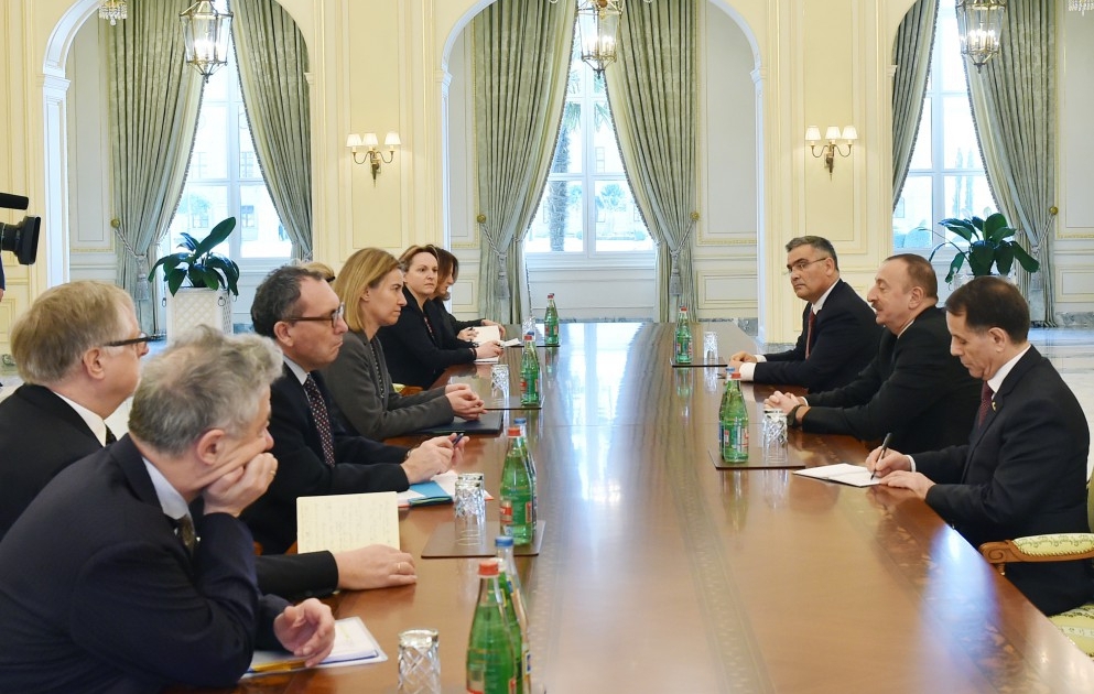 President Ilham Aliyev and EU High Representative held an expanded meeting
