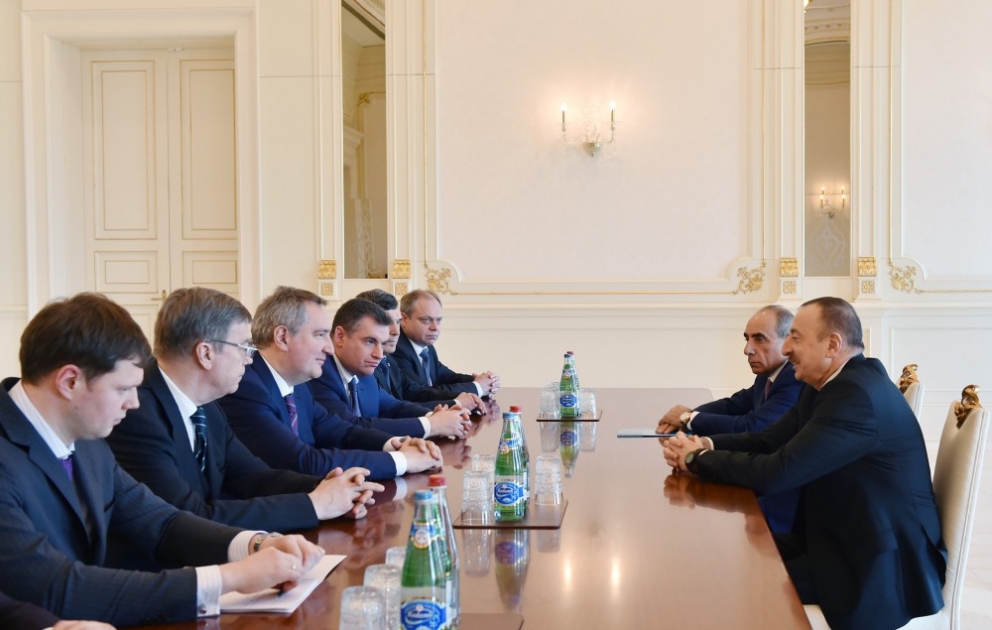 President Ilham Aliyev received a delegation led by the Russian deputy Prime Minister