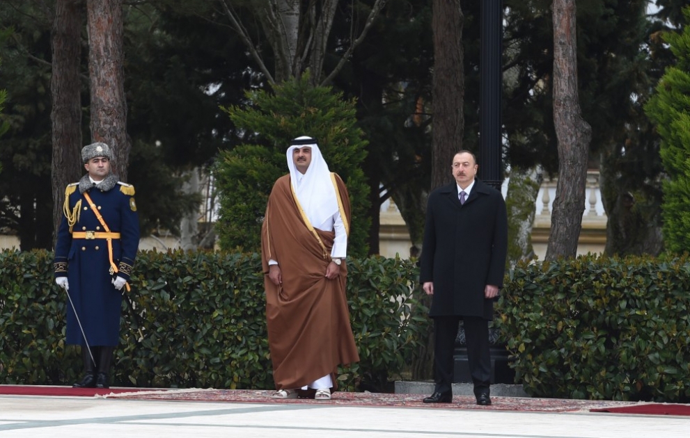 Qətər Dövlətinin Əmirinin rəsmi qarşılanma mərasimi olub