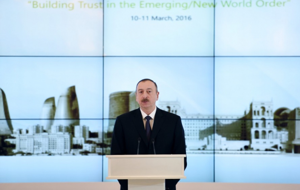 President Ilham Aliyev attended the opening of the 4th Global Baku Forum