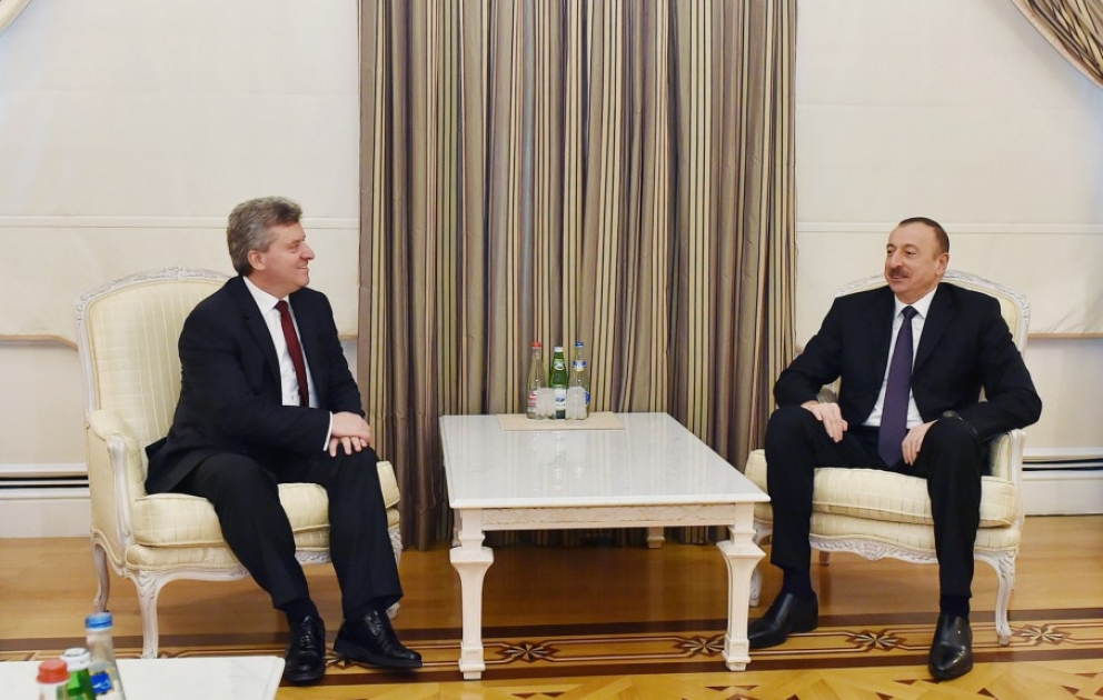 Le président Ilham Aliyev s’entretient avec son homologue macédonien Gjorge Ivanov
