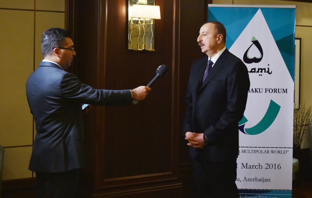 President Ilham Aliyev was interviewed by Euronews channel