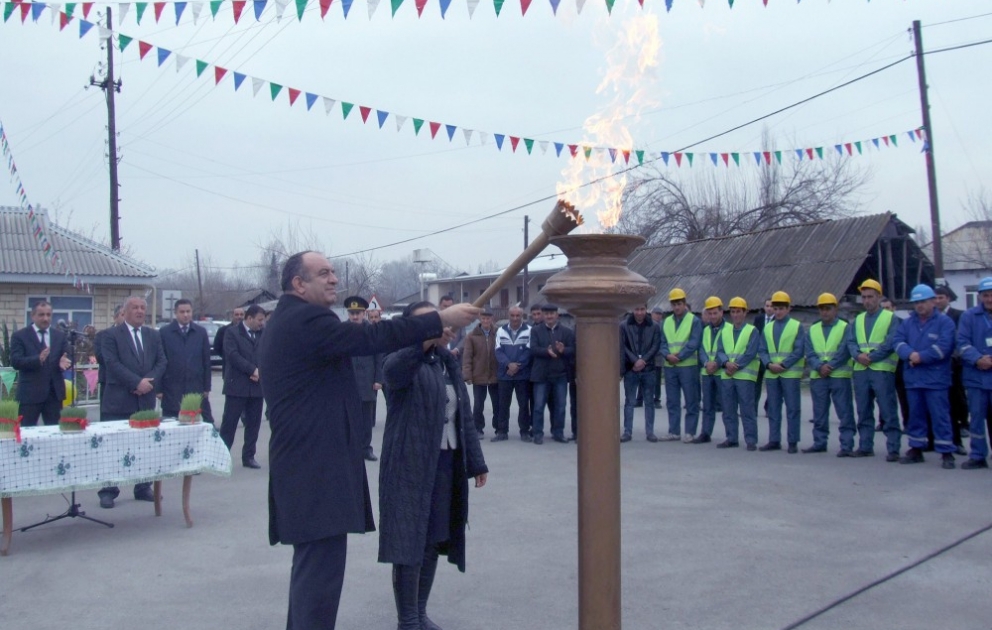 Qax rayonunun Zəyəm kəndinə ilk dəfə təbii qaz verilib