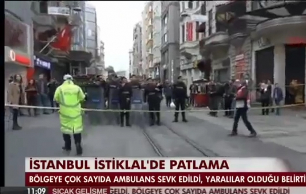 İstanbulda partlayış olub