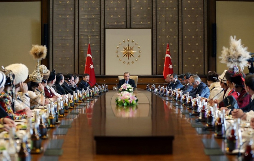 Türkiyə Prezidenti TÜRKSOY-un nümayəndə heyətini qəbul edib