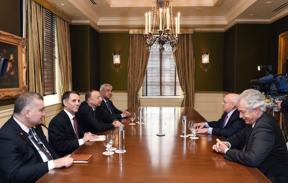 Etats-Unis : rencontre du président Ilham Aliyev avec des personnalités publiques américaines