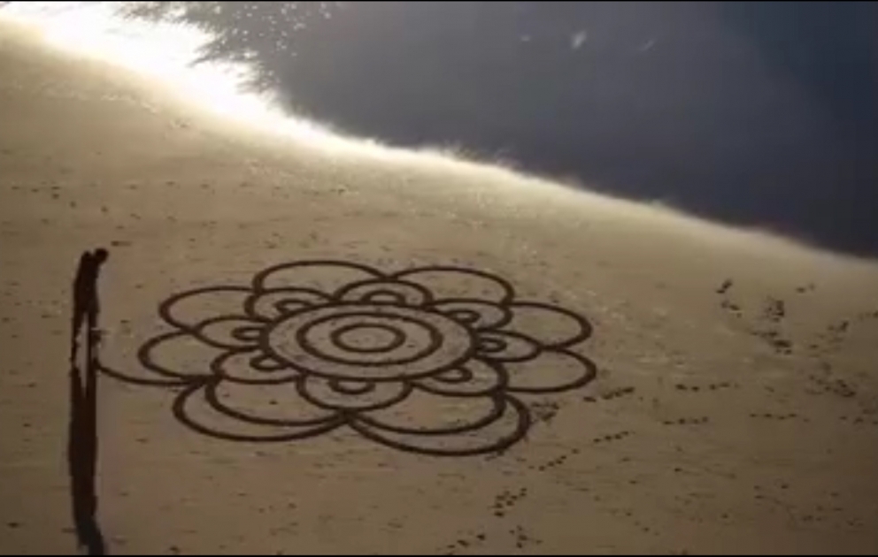 Peinture sur sable
