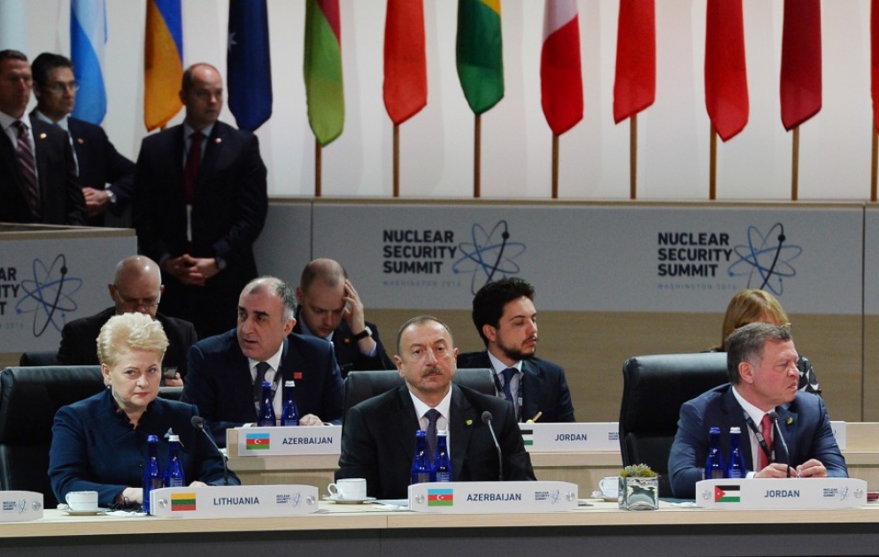 Aserbaidschans Präsident Ilham Aliyev nimmt in Washington am vierten Nukleargipfel teil