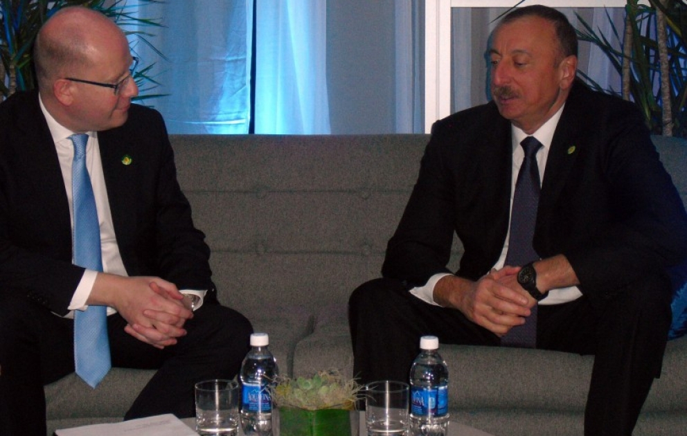 President Ilham Aliyev met with Czech Prime Minister Bohuslav Sobotka