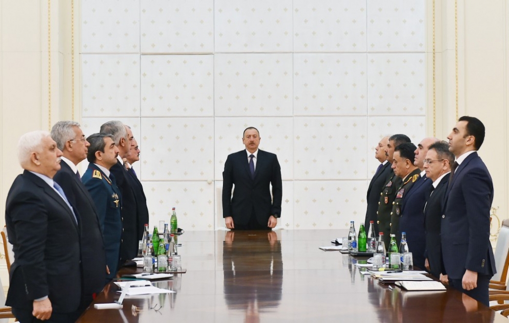 Azərbaycan Prezidentinin yanında Təhlükəsizlik Şurasının iclası
