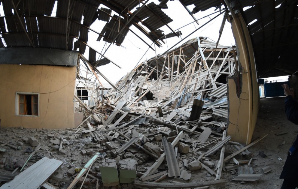 AZERTAC reports from frontline: Armenians shelled fire in Tapgaragoyunlu village