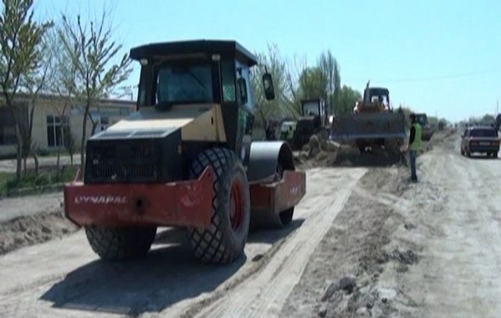 Salyan-Şirvan avtomobil yolunun tikintisi davam etdirilir